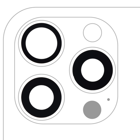 Lente de cámara trasera (solo cristal) con adhesivo para iPhone 15 Pro Max (juego de 3 piezas) (Premium) 100% Zafiro
