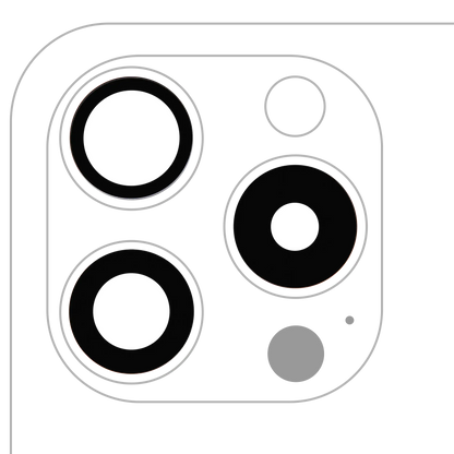 Lente de cámara trasera (solo cristal) con adhesivo para iPhone 15 Pro (juego de 3 piezas) (Premium) 100% Zafiro