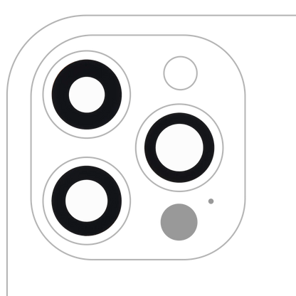 Lente de cámara trasera (solo cristal) con adhesivo para iPhone 12 Pro Max (juego de 3 piezas) (zafiro auténtico/premium)