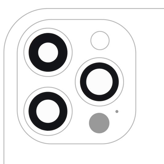 Lente de cámara trasera (solo cristal) con adhesivo para iPhone 12 Pro Max (juego de 3 piezas) (zafiro auténtico/premium)