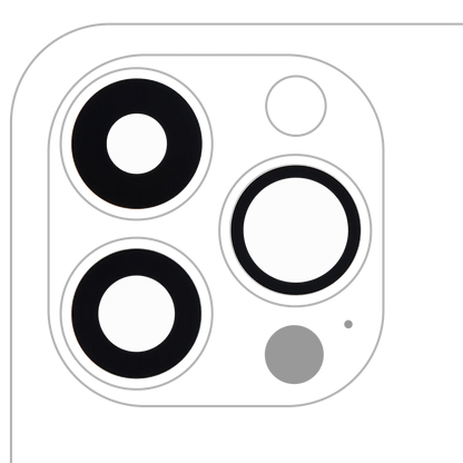 Lente de cámara trasera (solo cristal) con adhesivo para iPhone 13 Pro / 13 Pro Max (juego de 3 piezas) 100% Zafiro (Premium)