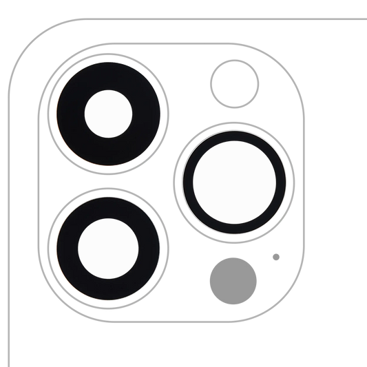 Lente de cámara trasera (solo cristal) con adhesivo para iPhone 13 Pro / 13 Pro Max (juego de 3 piezas) 100% Zafiro (Premium)
