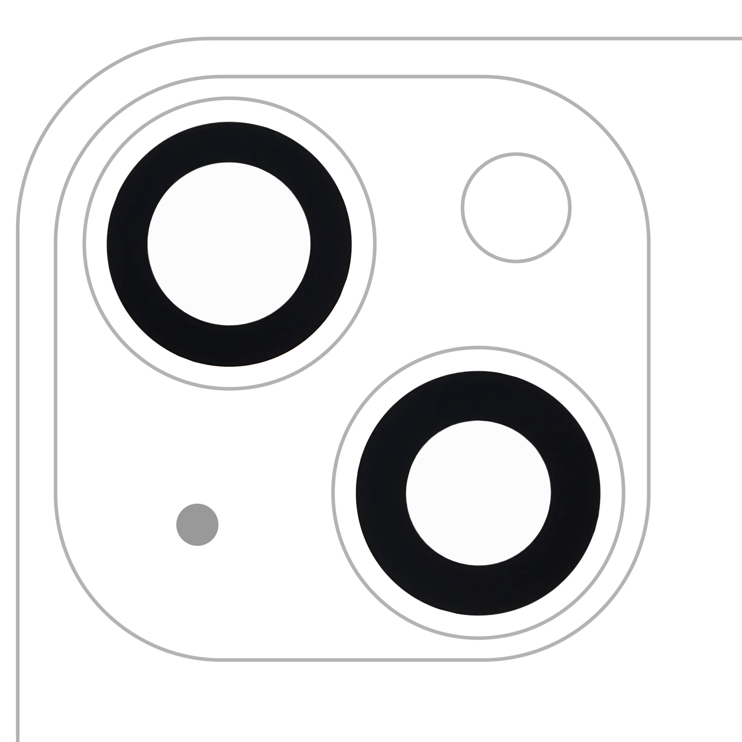 Lente de cámara trasera (solo cristal) con adhesivo para iPhone 13/13 Mini (juego de 2 piezas) (Premium) 100% Zafiro auténtico