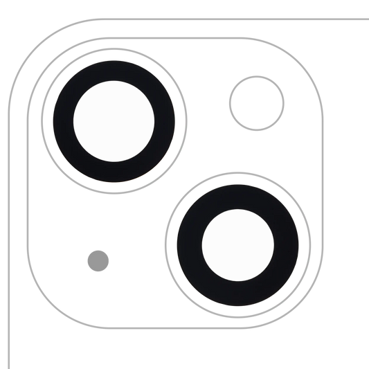 Lente de cámara trasera (solo cristal) con adhesivo para iPhone 13/13 Mini (juego de 2 piezas) (Premium) 100% Zafiro auténtico