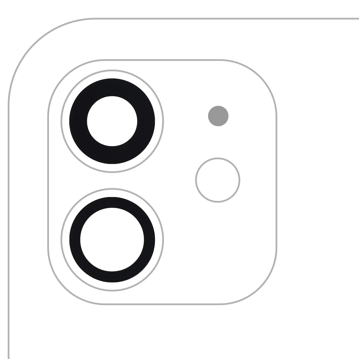 Lente de cámara trasera (solo cristal) con adhesivo para iPhone 12/12 Mini (juego de 2 piezas) (Premium) 100% Zafiro