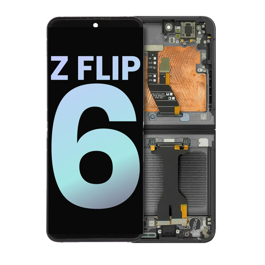 Pantalla Samsung Z flip 6 Interna Oled Con Marco Negro (Service Pack Original)