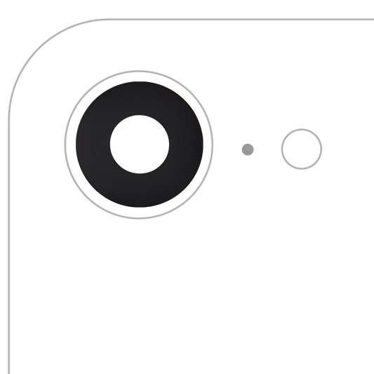 Lente de cámara trasera (solo cristal) con adhesivo para iPhone 16e (Premium) 100% Zafiro