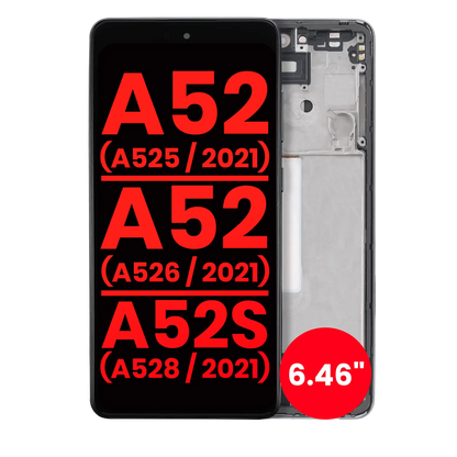 Pantalla Samsung A52 4G / A52 5G / A52s Oled Con Marco Negro (6.46) (Am Plus)