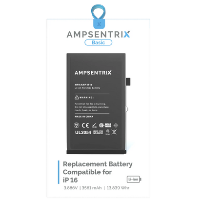 Bateria Ampsentix Basic iPhone 16