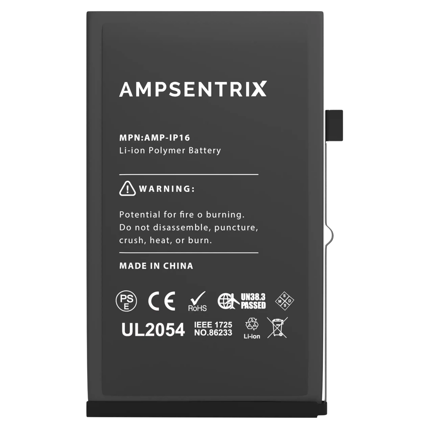 Bateria Ampsentix Basic iPhone 16