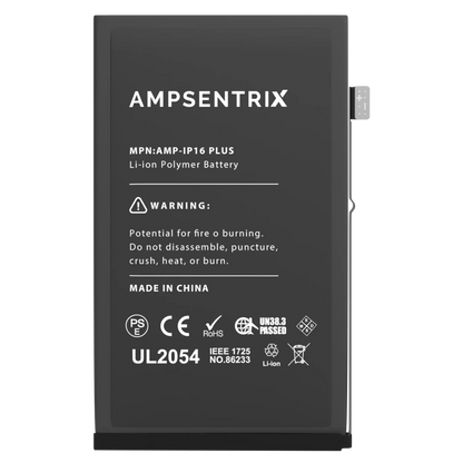Batería de repuesto para iPhone 16 Plus (AmpSentrix Basic)