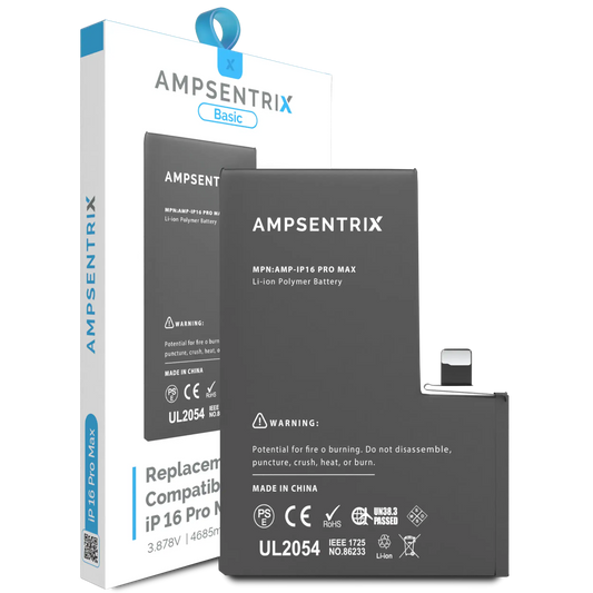 Batería de repuesto para iPhone 16 Pro Max (AmpSentrix Basic)