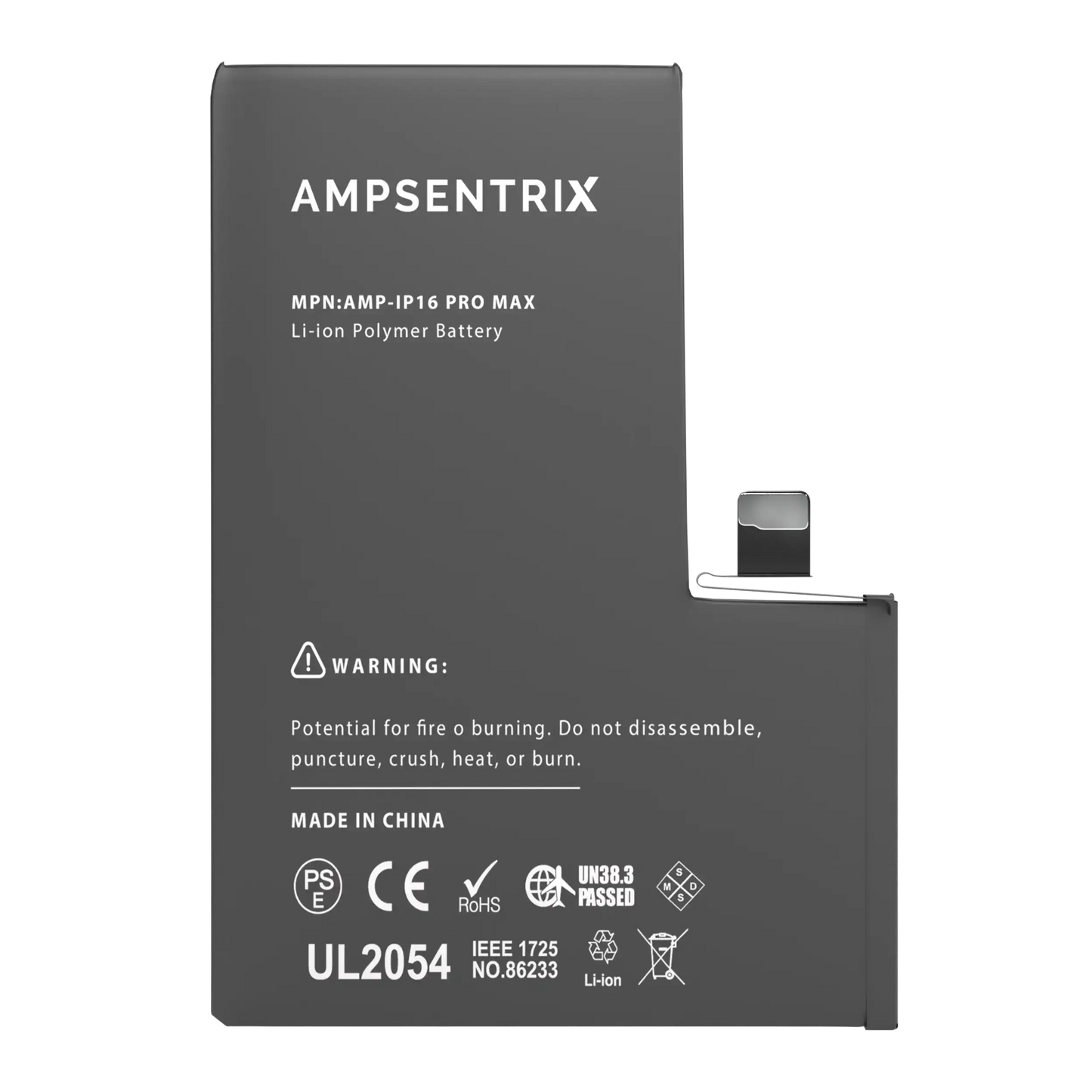 Batería de repuesto para iPhone 16 Pro Max (AmpSentrix Basic)