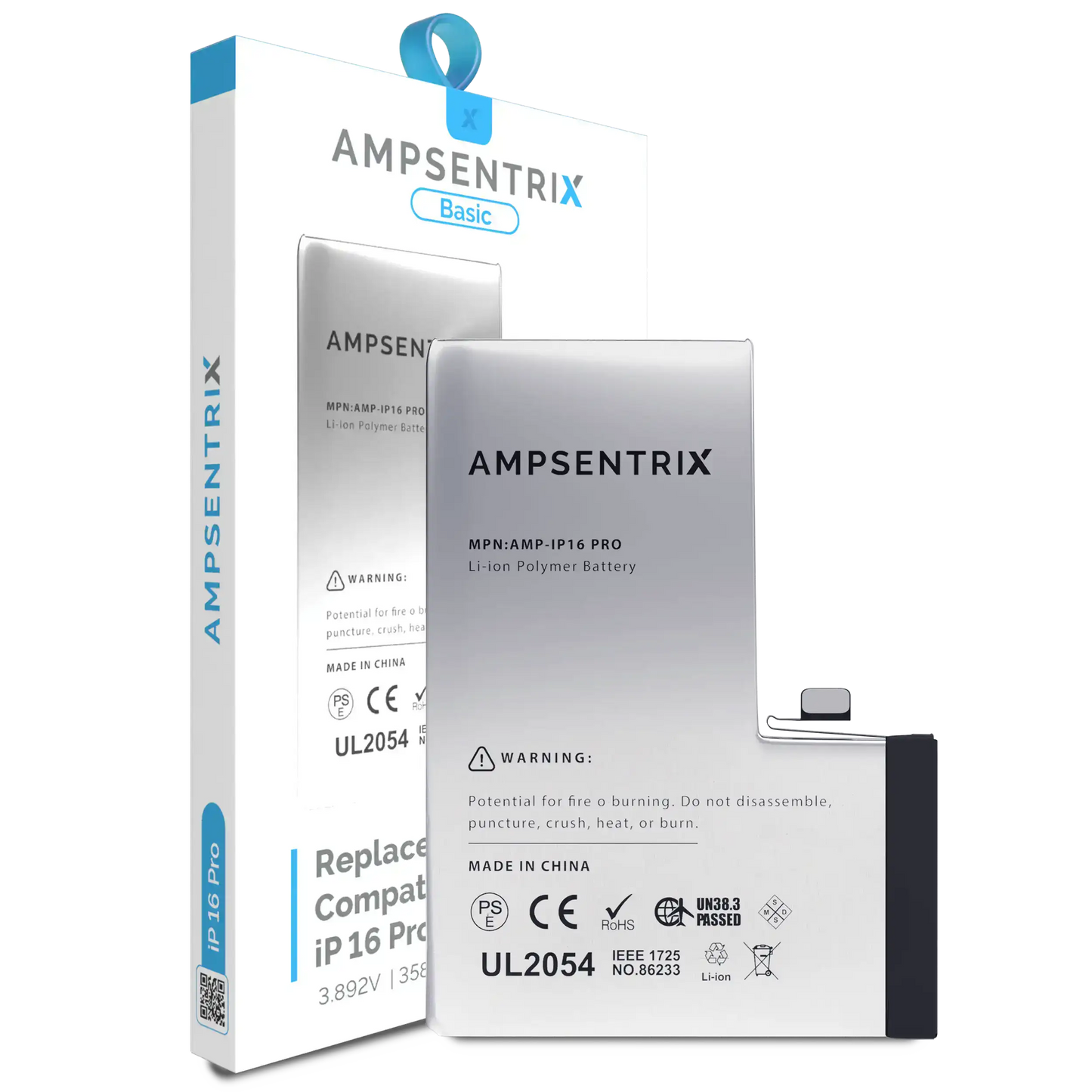 Bateria Ampsentix Basic iPhone 16 Pro