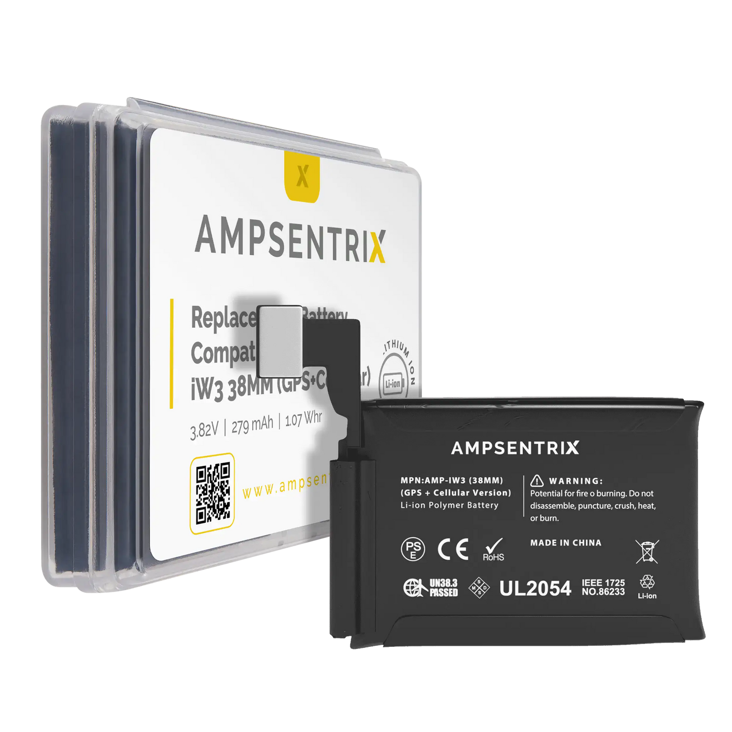 Replacement Battery For Watch Series 3 (38MM) (GPS + Cellular Version) (AmpSentrix Pro)