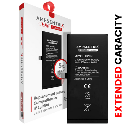Batería de repuesto para iPhone 13 Mini (AmpSentrix Plus Extended)