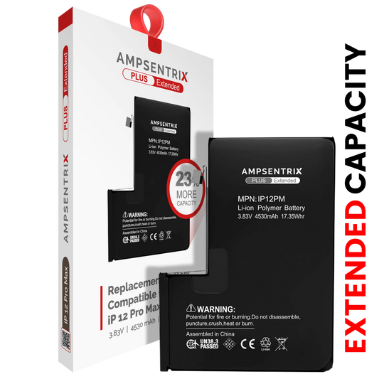 Batería Autoprogramable para iPhone 12 Pro Max (AmpSentrix Plus Extended)