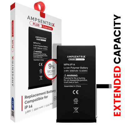 Batería Autoprogramable para iPhone 14 (Ampsentrix , plus Extended)