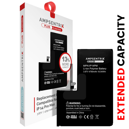 Batería autoprogramable para iPhone 14 Pro Max (AmpSentrix Plus Extended)
