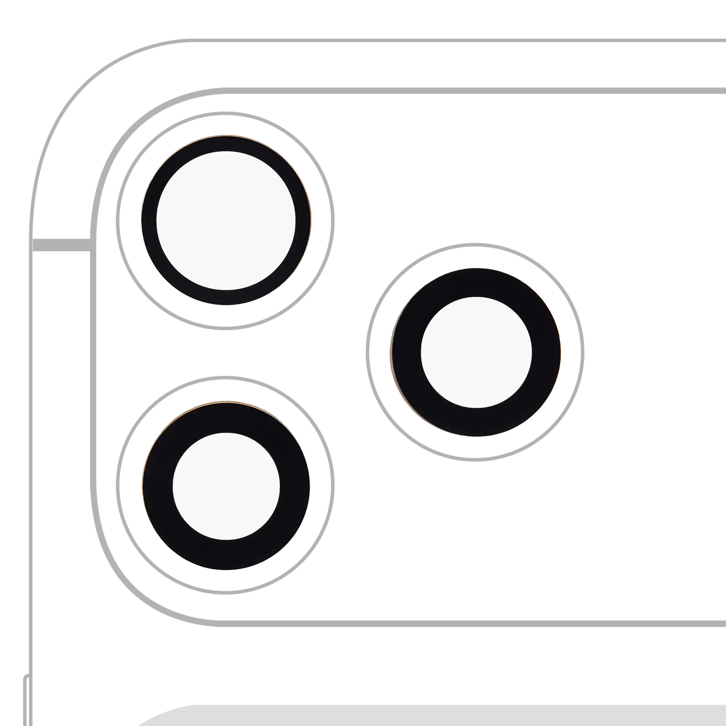 Lente de cámara trasera (solo cristal) con adhesivo para iPhone 17 Pro / 17 Pro Max (juego de 3 piezas) (Zafiro auténtico) (Premium)