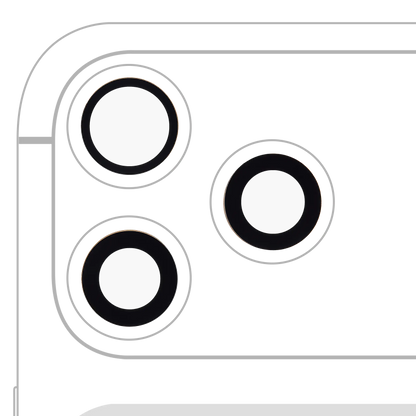 Lente de cámara trasera (solo cristal) con adhesivo para iPhone 17 Pro / 17 Pro Max (juego de 3 piezas) (Zafiro auténtico) (Premium)