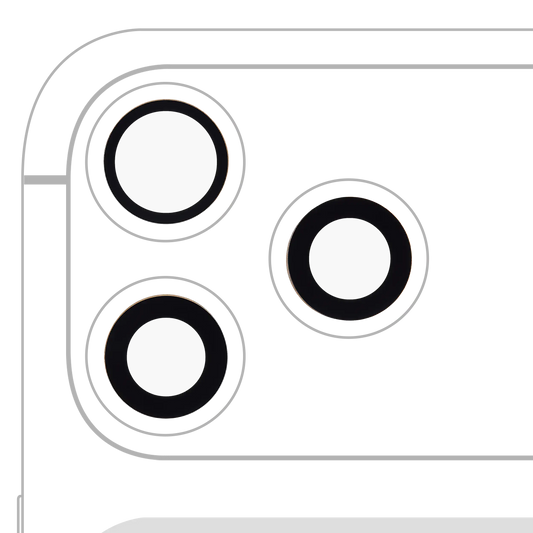 Lente de cámara trasera (solo cristal) con adhesivo para iPhone 17 Pro / 17 Pro Max (juego de 3 piezas) (Zafiro auténtico) (Premium)