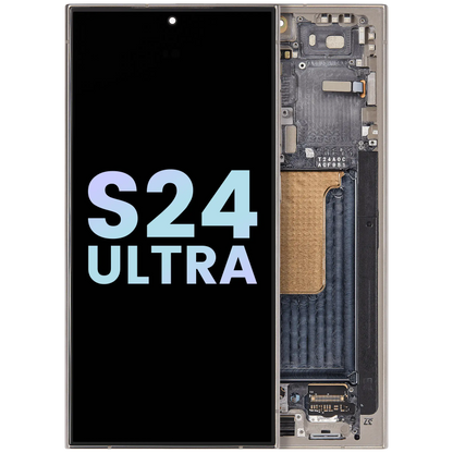 OLED Assembly With Frame For Samsung Galaxy S24 Ultra (Service Pack) (Titanium Gray)