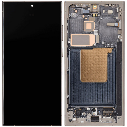 OLED Assembly With Frame For Samsung Galaxy S24 Ultra (Service Pack) (Titanium Gray)
