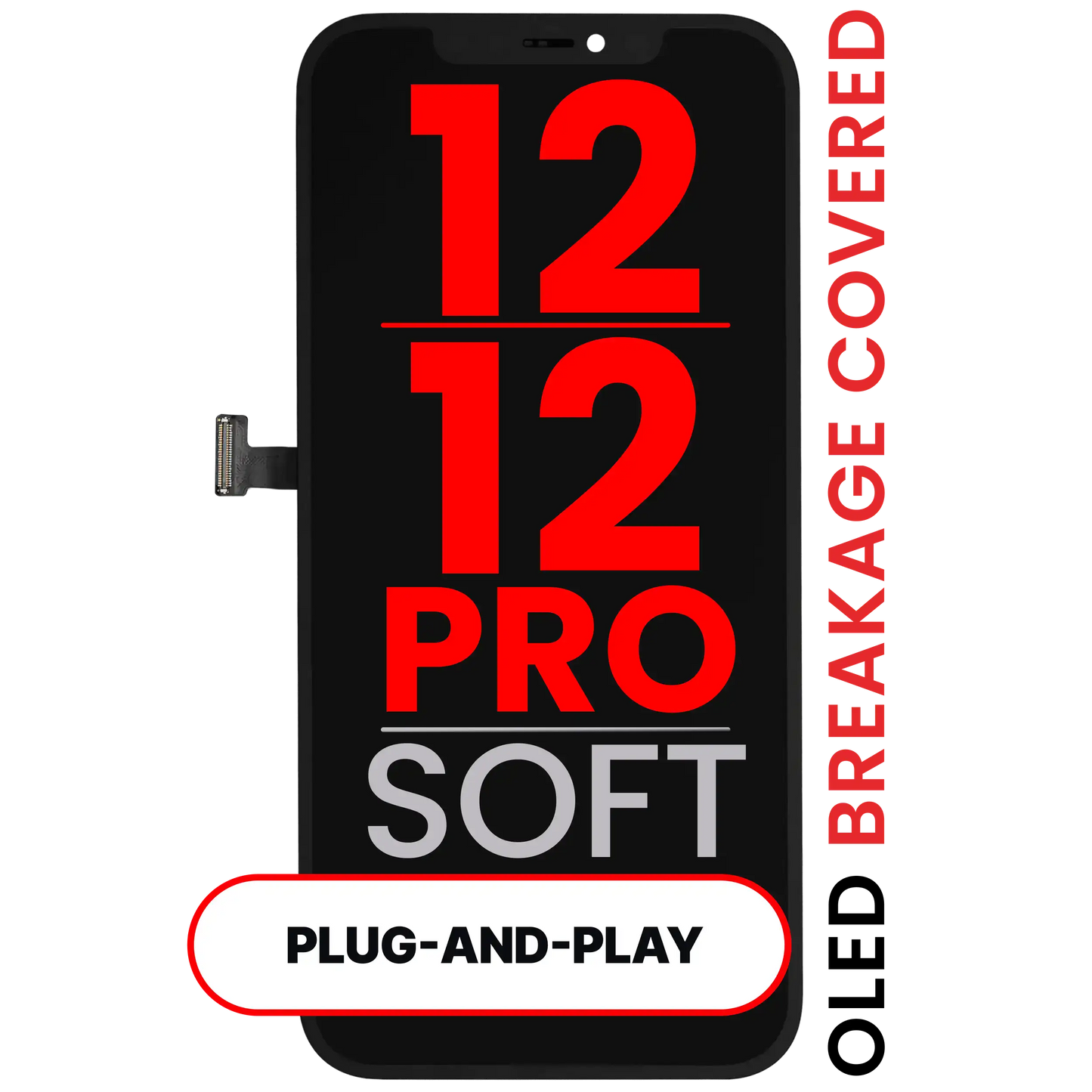 Conjunto OLED para iPhone 12 / 12 Pro (Aftermarket Pro: XO7 3.0 Soft)