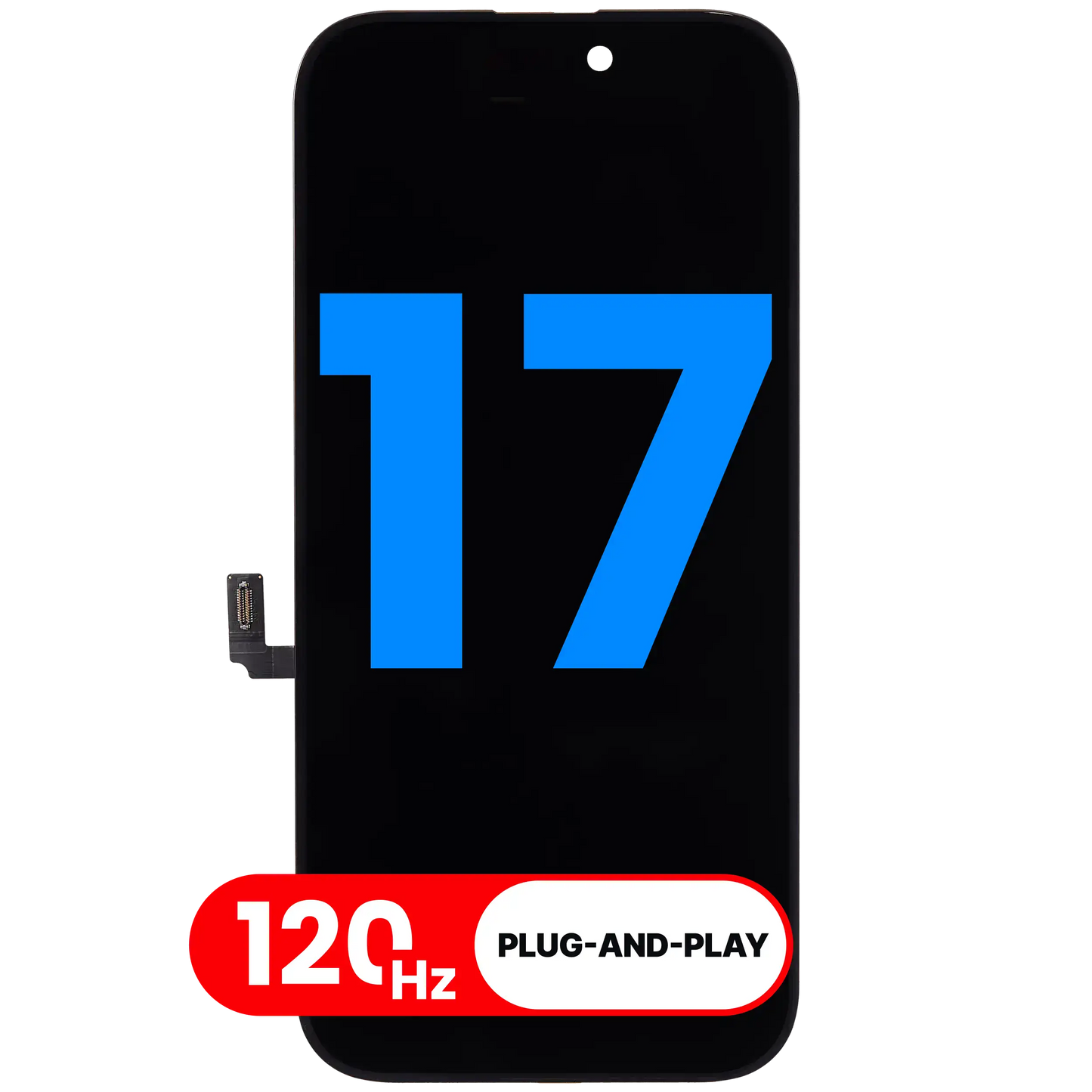 Pantalla LCD para iPhone 17 (Repuesto: AQ7 3.0) (120 Hz)
