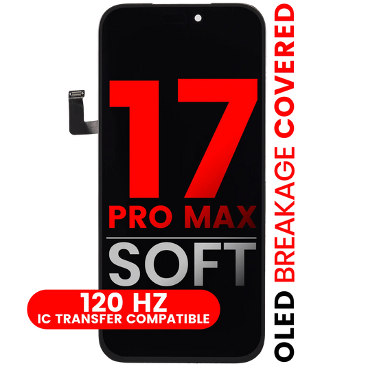 Pantalla OLED para iPhone 17 Pro Max (Aftermarket Pro: XO7 Soft) (120 Hz)