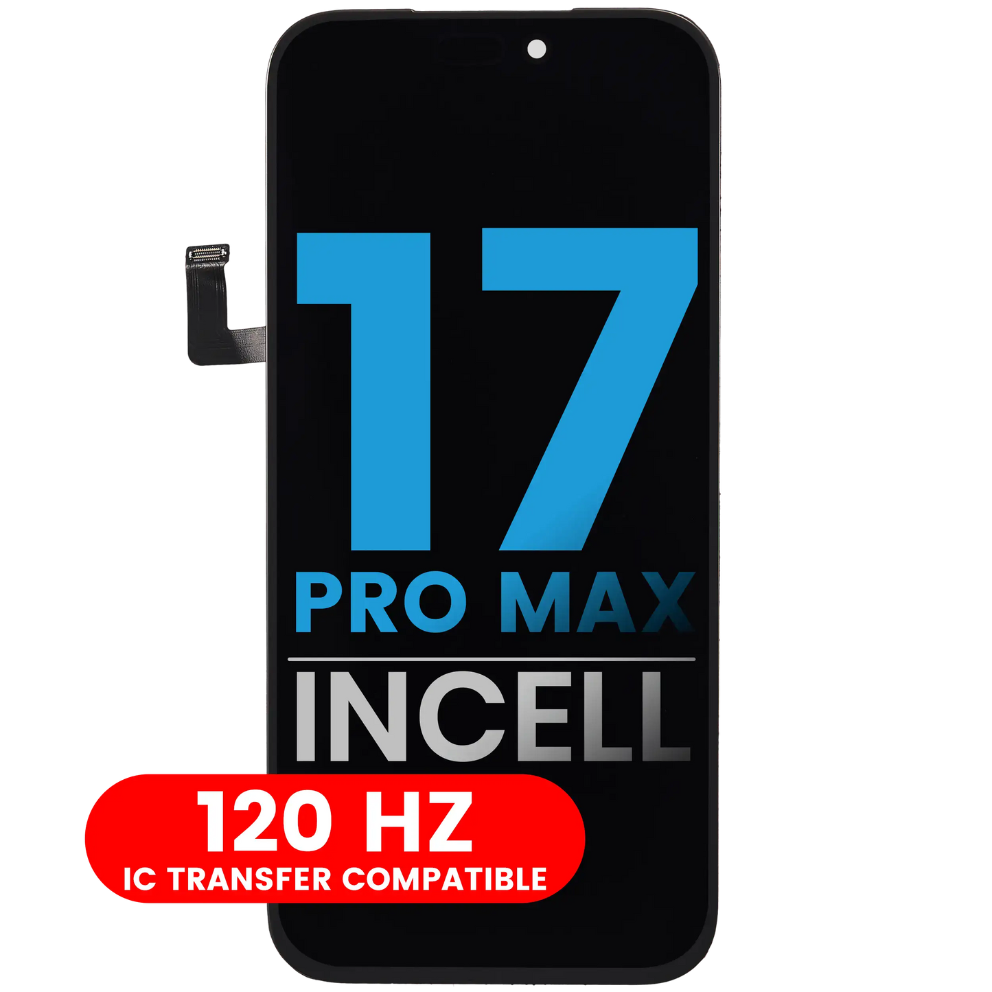 Pantalla LCD para iPhone 17 Pro Max (Repuesto: AQ7 / Incell) (120 Hz)