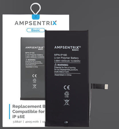 Batería basic de repuesto para iPhone 16e / 17e (AmpSentrix Basic)