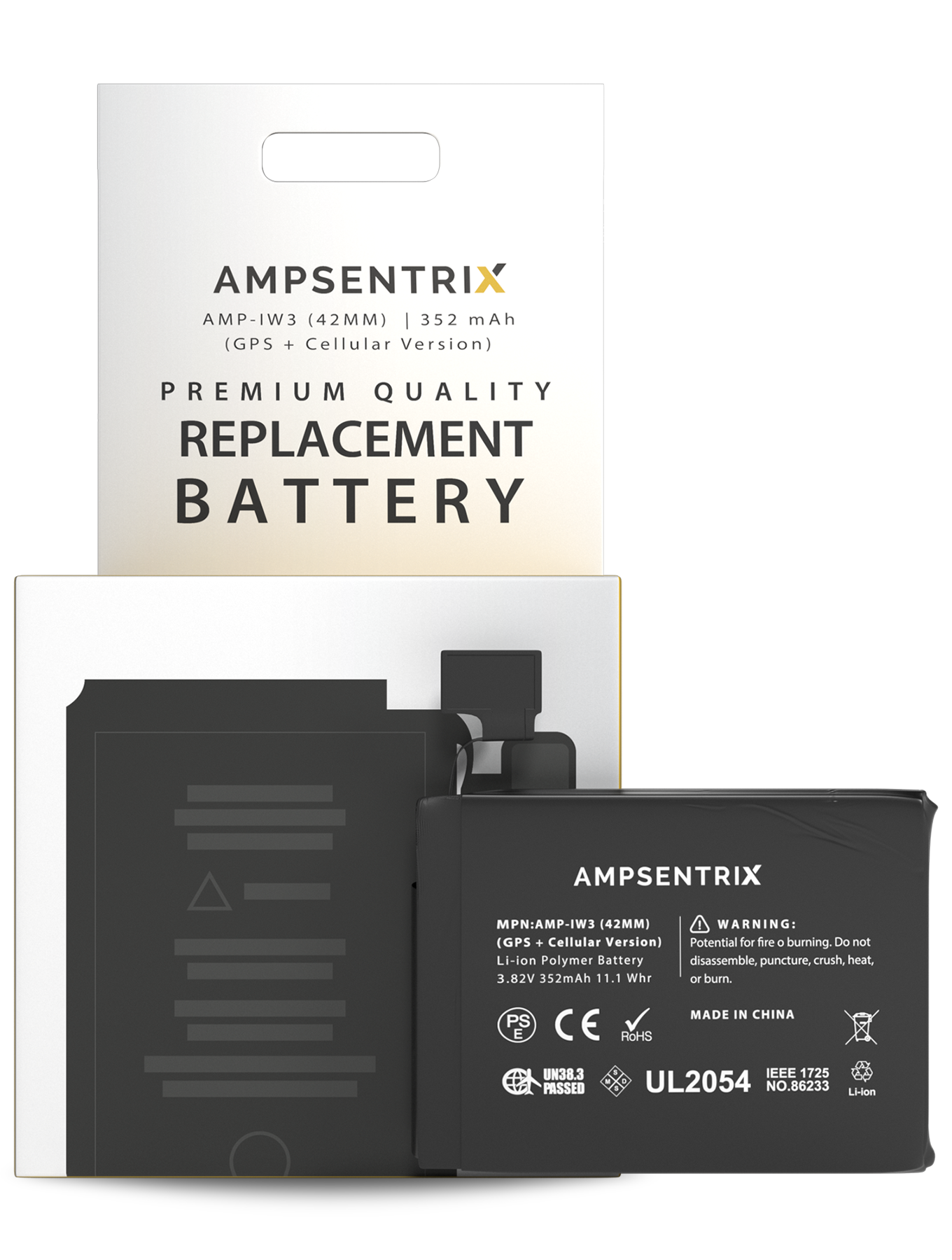 Bateria Ampsentrix Series 3 (42MM) (GPS + Cellular)