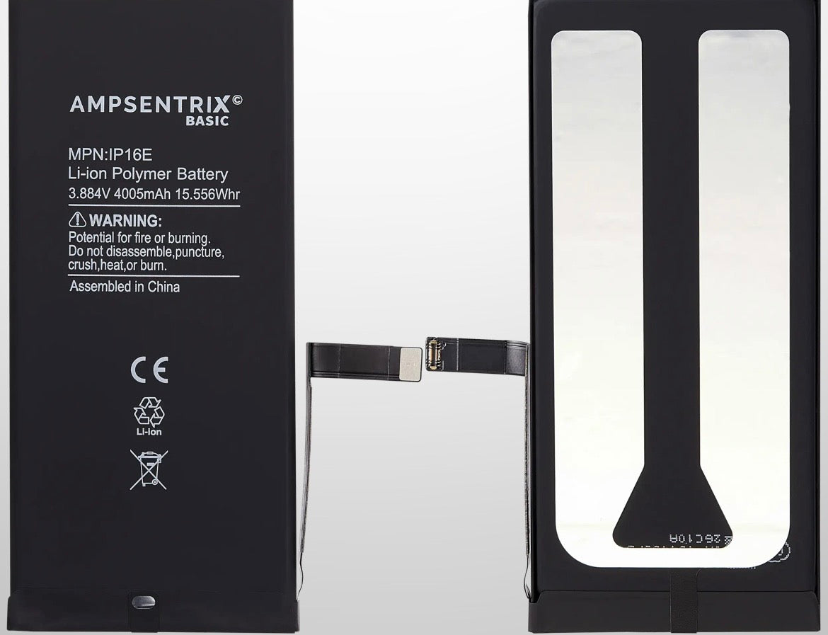 Batería basic de repuesto para iPhone 16e / 17e (AmpSentrix Basic)