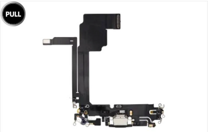 Centro de carga para iPhone 15 Pro Max (Used OEM Pull) (Black Titanium)