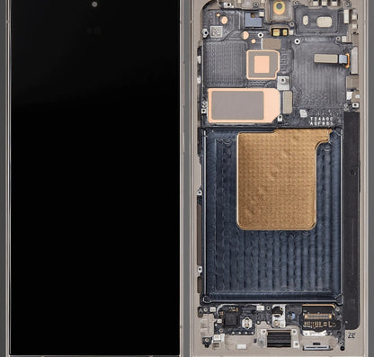Pantalla Oled con marco para Samsung Galaxy S24 Ultra (versión de EE. UU. e internacional) (Aftermarket Plus) (Negro titanio) (120 Hz)